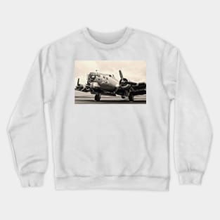 B-17 Bomber Airplane Aluminum Overcast Crewneck Sweatshirt